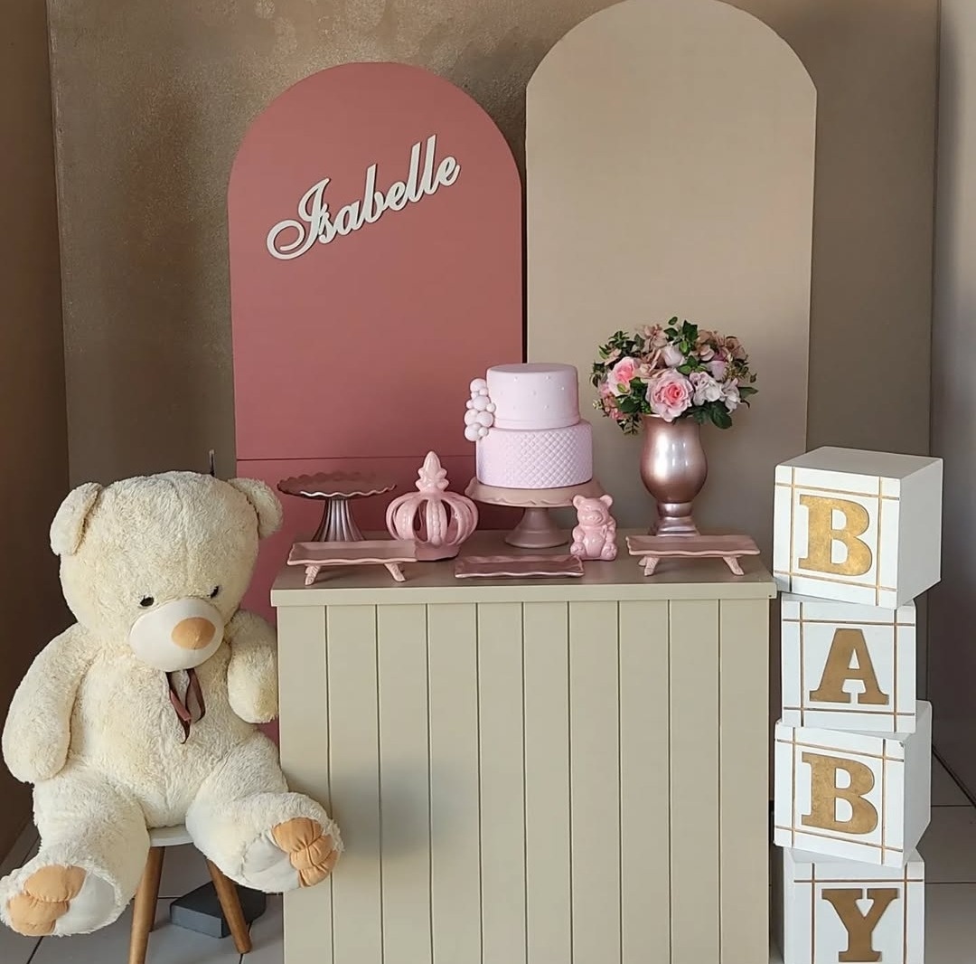 Composição Chá Bebê Menina  - Mimo e Arte Decor e Locações 