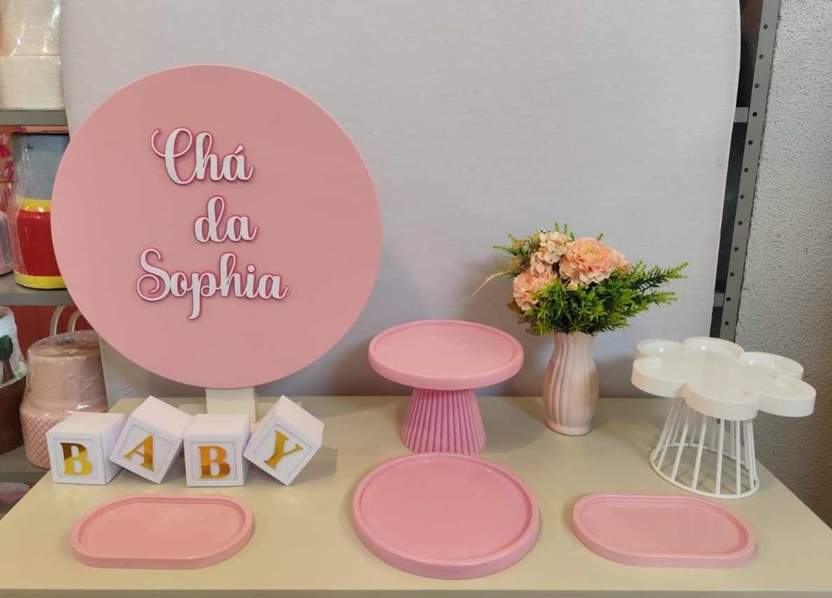 Mini Festa Na Mesa Chá Rosa - Mimo e Arte Decor e Locações 