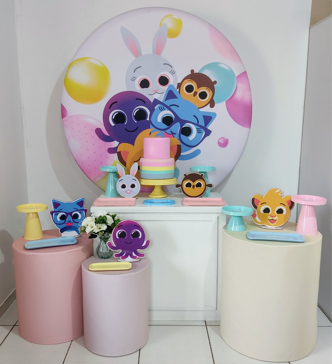 Kit Essencial Bolo Fofo Menina  - Mimo e Arte Decor e Locações 