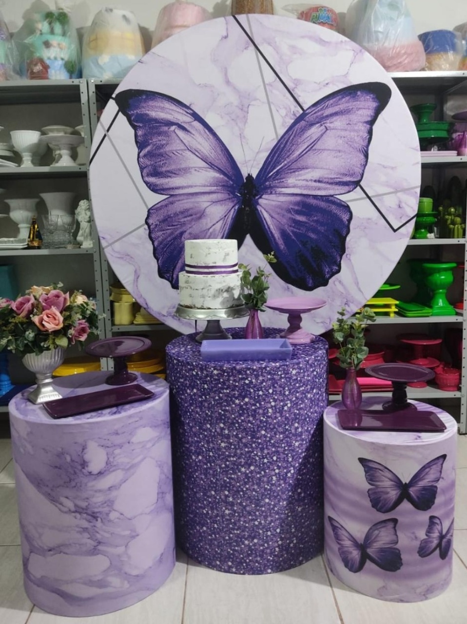 Kit Clássico Adulto Borboleta Lilás  - Mimo e Arte Decor e Locações 