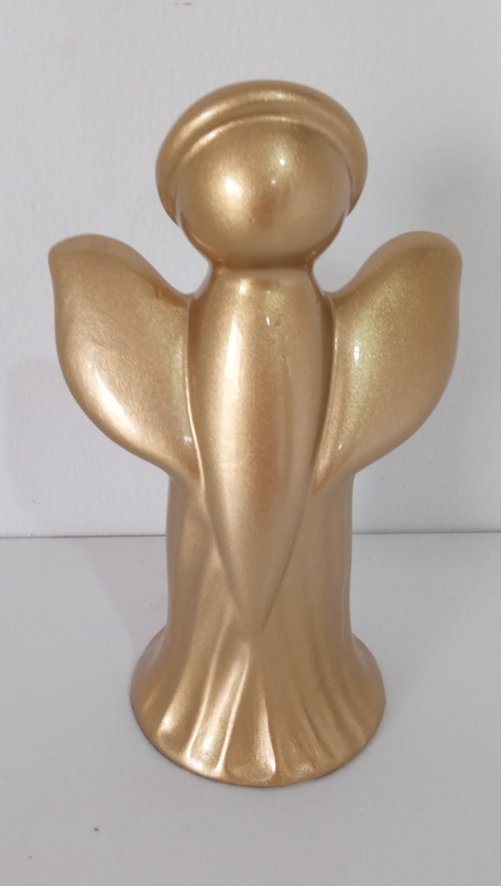 Anjo de Louça Dourado M - Mimo e Arte Decor e Locações 