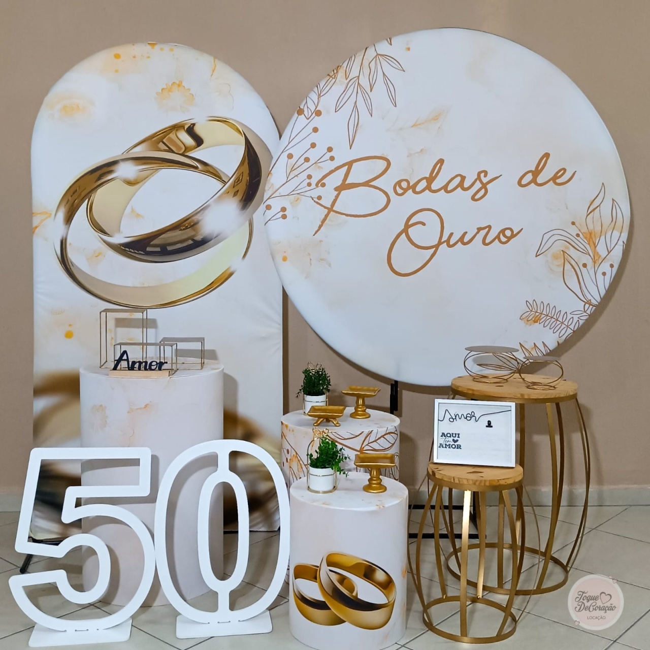 Kit Amor - Bodas de Ouro - Toque DeCoração
