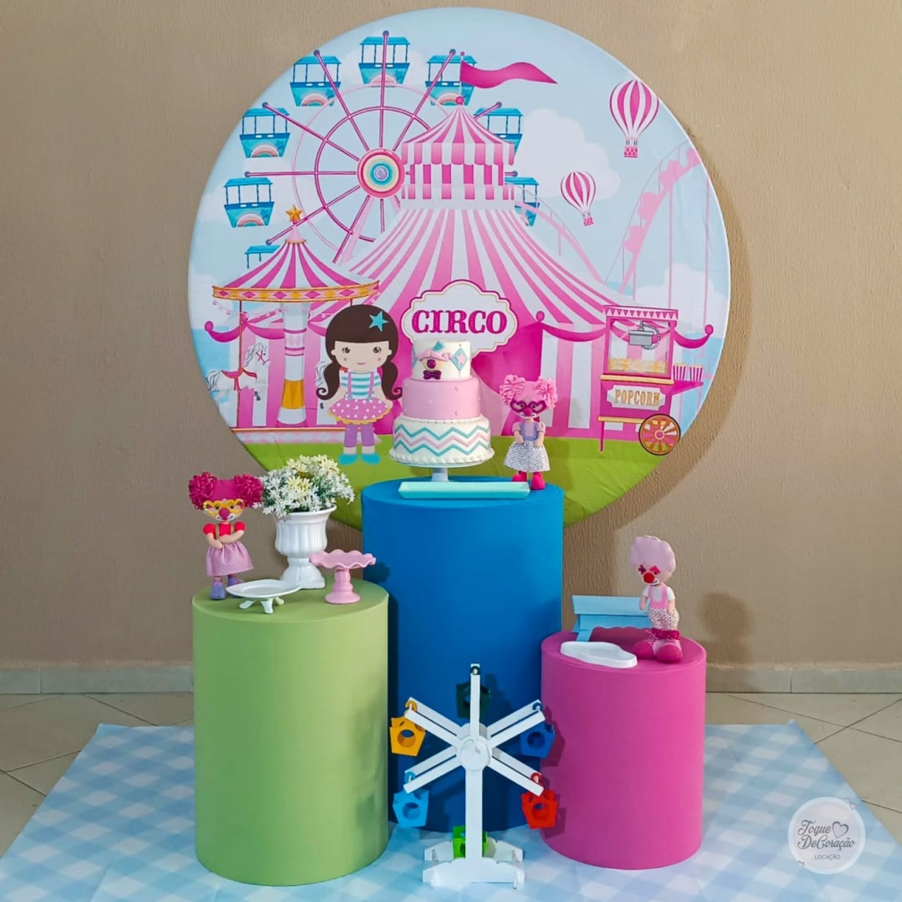 Kit Afeto - Circo (Versão Rosa) - Toque DeCoração