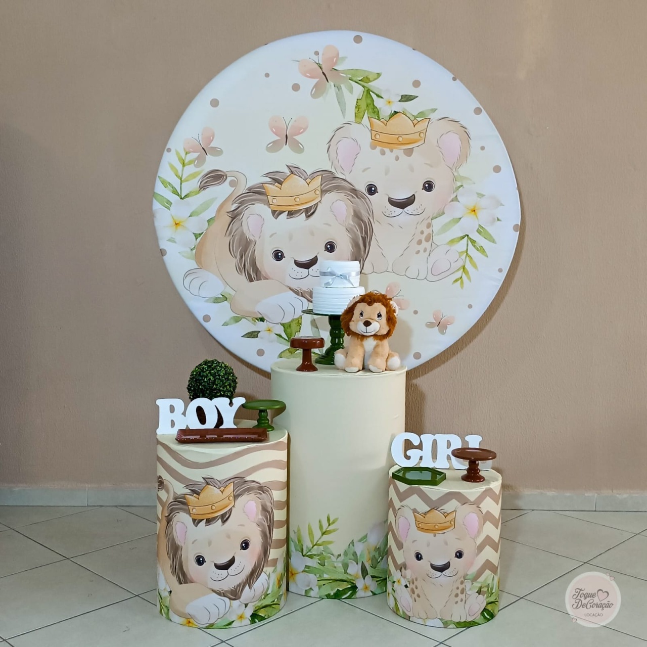 Kit Afeto - Chá Revelação Leãozinho - Toque DeCoração