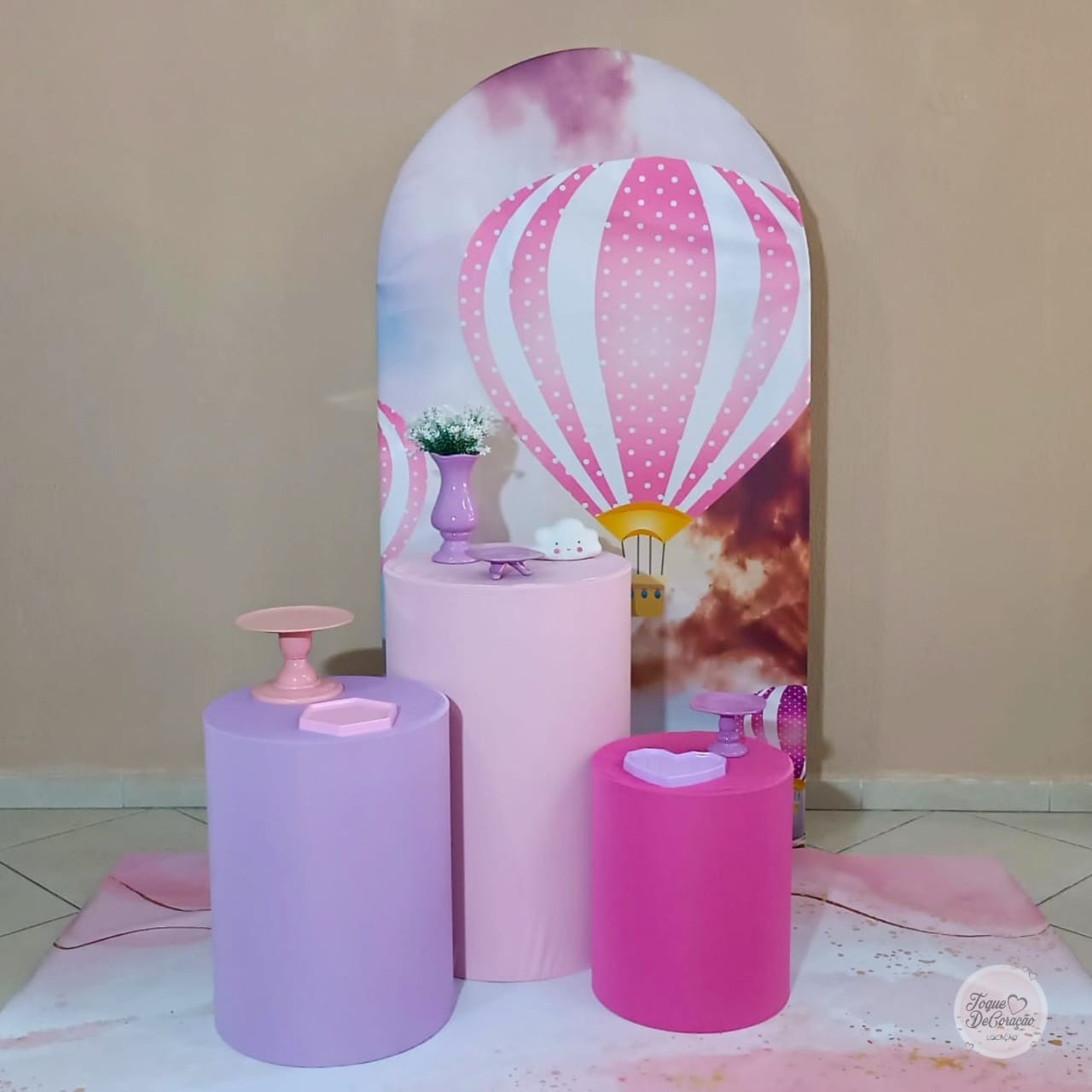 Kit Carinho - Balãozinho Rosa - Toque DeCoração