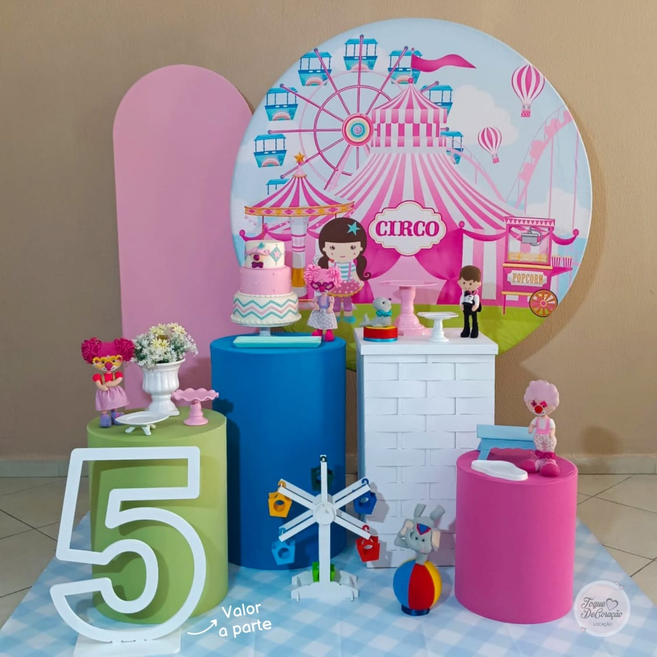 Kit Amor - Circo (Versão Rosa) - Toque DeCoração