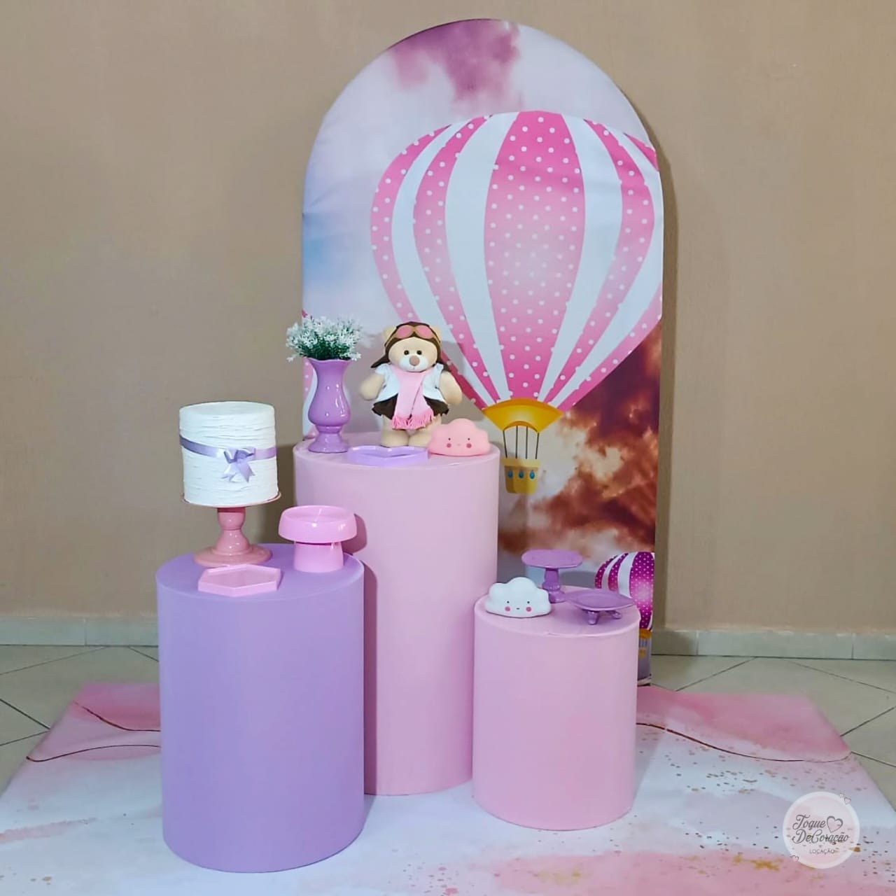 Kit Afeto - Balãozinho Rosa - Toque DeCoração