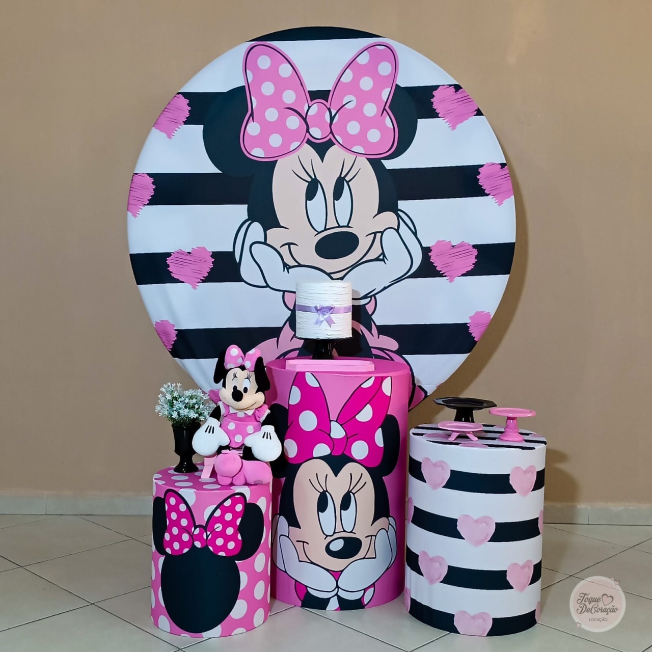 Kit Afeto - Minnie Rosa - Toque DeCoração