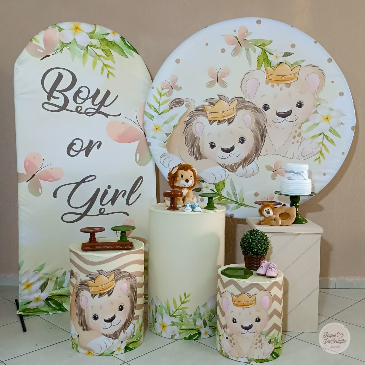 Kit Amor - Chá Revelação Leãozinho - Toque DeCoração