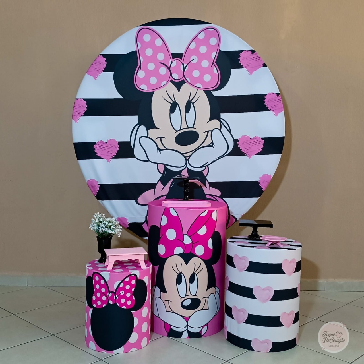 Kit Carinho - Minnie Rosa - Toque DeCoração