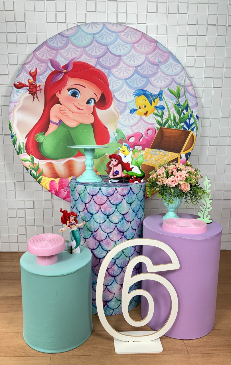 Kit Prata - Pequena Sereia Ariel Cute - CAMILA TONON LOCAÇÕES