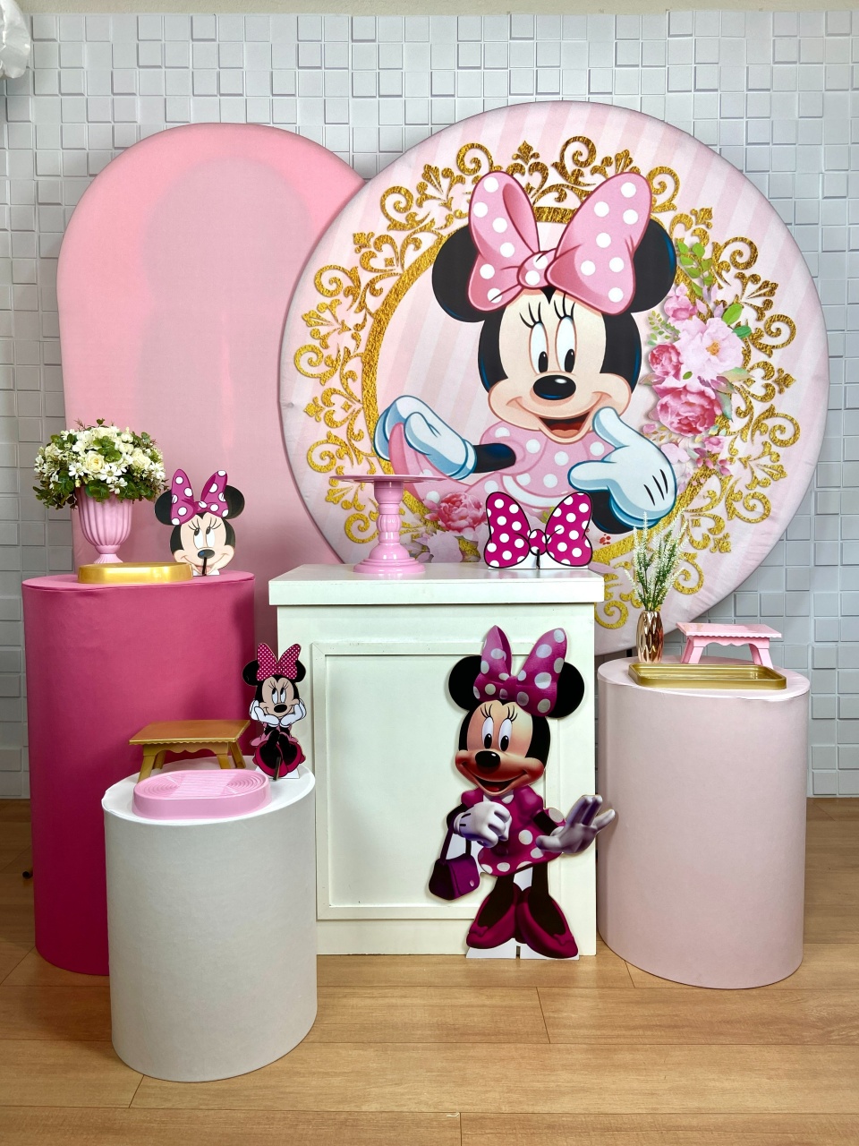 Kit Diamante - Minnie Rosa  - CAMILA TONON LOCAÇÕES
