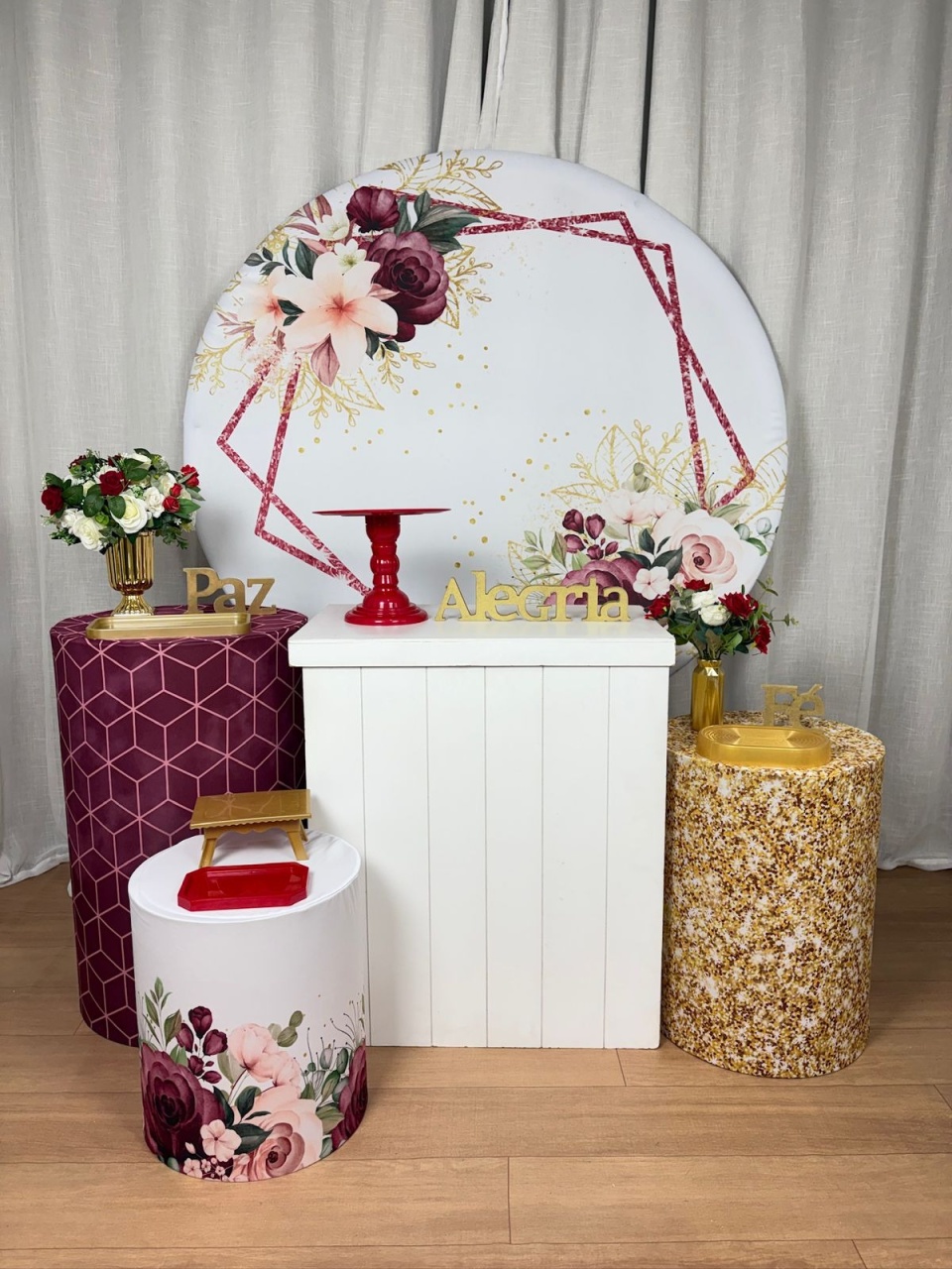 Kit Ouro - Floral Marsala - CAMILA TONON LOCAÇÕES