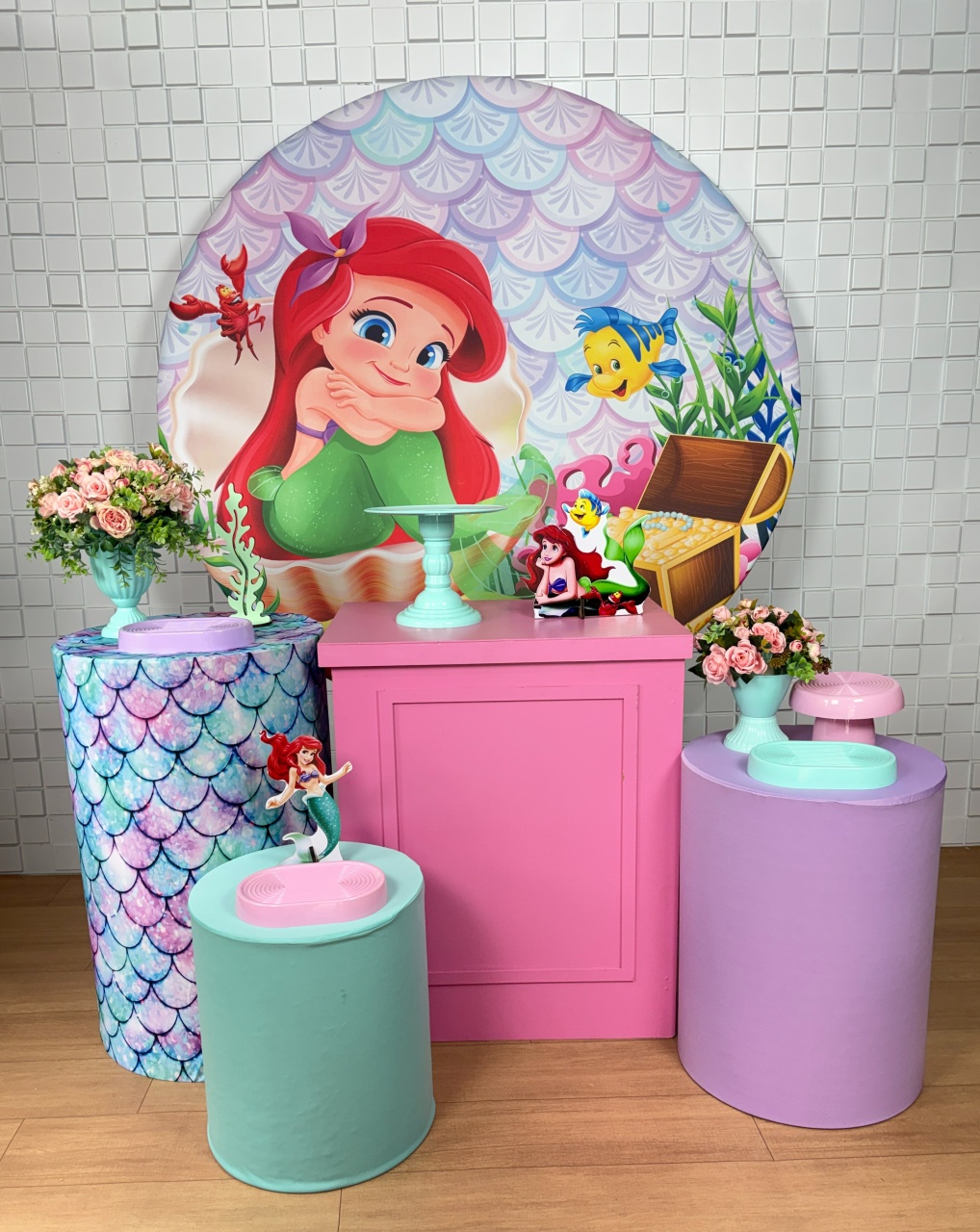 Kit Ouro - Pequena Sereia Ariel Cute - CAMILA TONON LOCAÇÕES