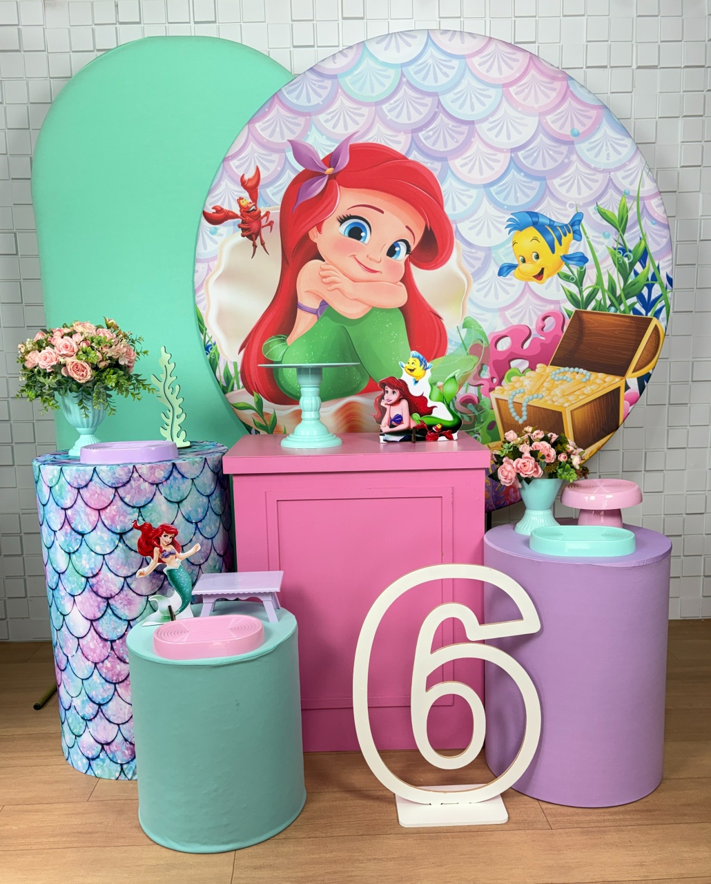 Kit Diamante - Pequena Sereia Ariel Cute  - CAMILA TONON LOCAÇÕES