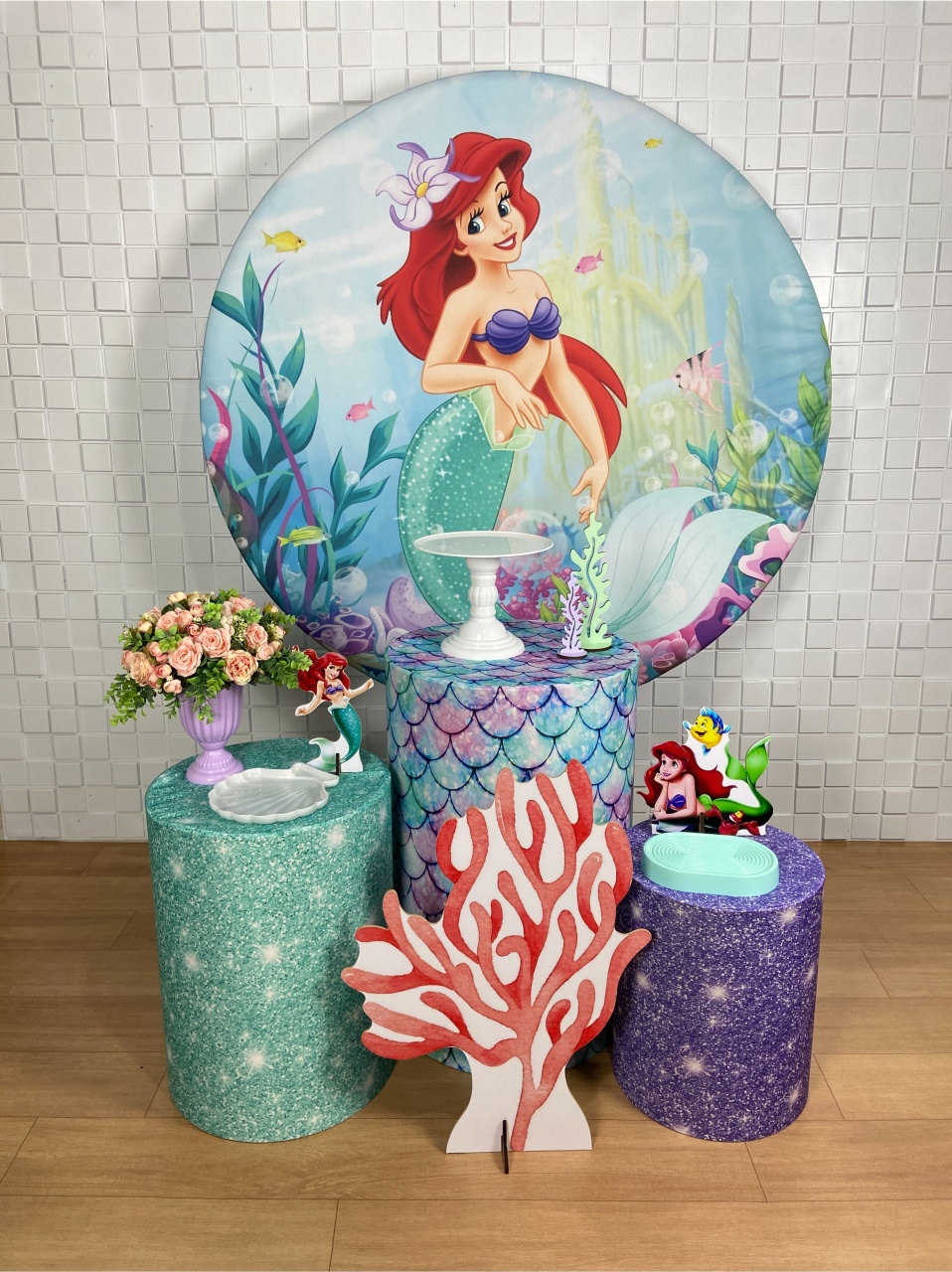 Kit Prata - Pequena Sereia Ariel Teens  - CAMILA TONON LOCAÇÕES