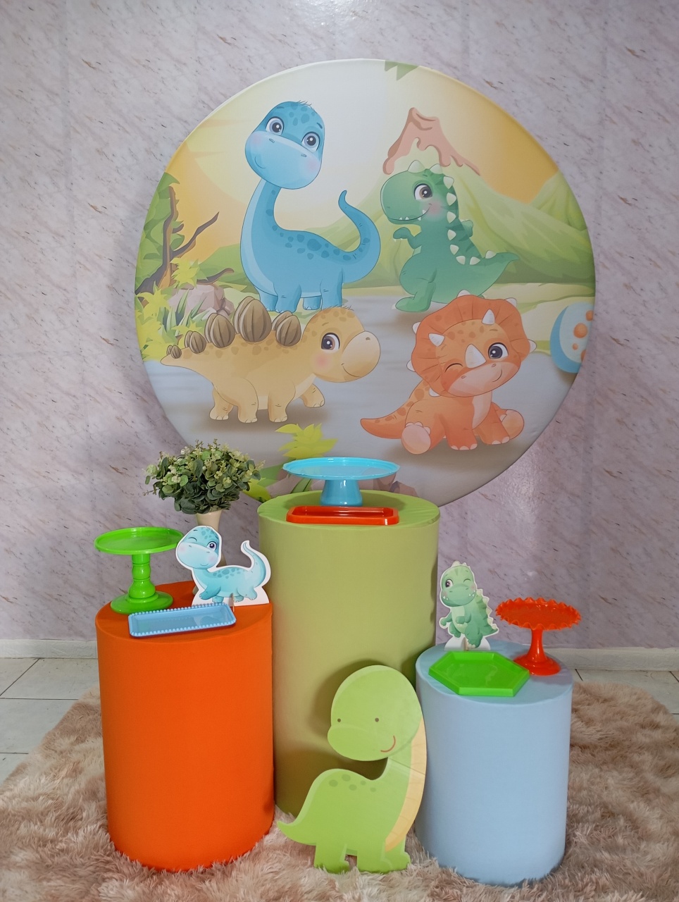 Kit Prata Dino Baby - Greicy Art´s Decor