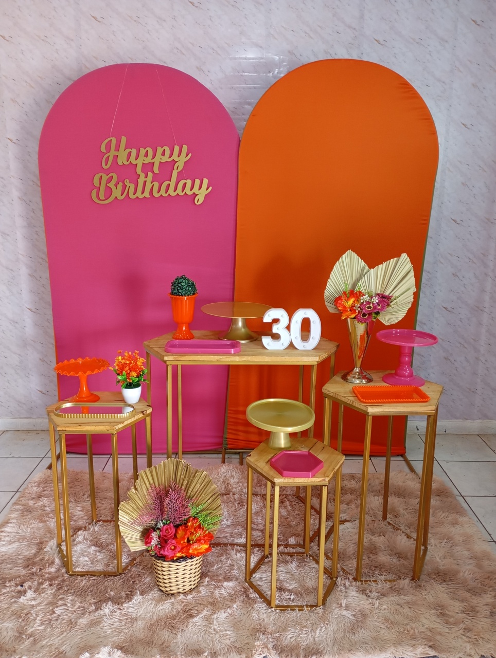 Kit Diamante Pink/Laranja - Greicy Art´S Decor