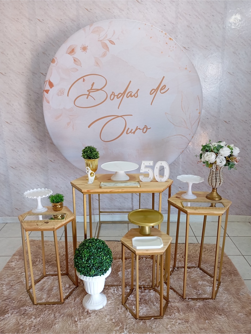 Kit Ouro Bodas de Ouro - Greicy Art´s Decor