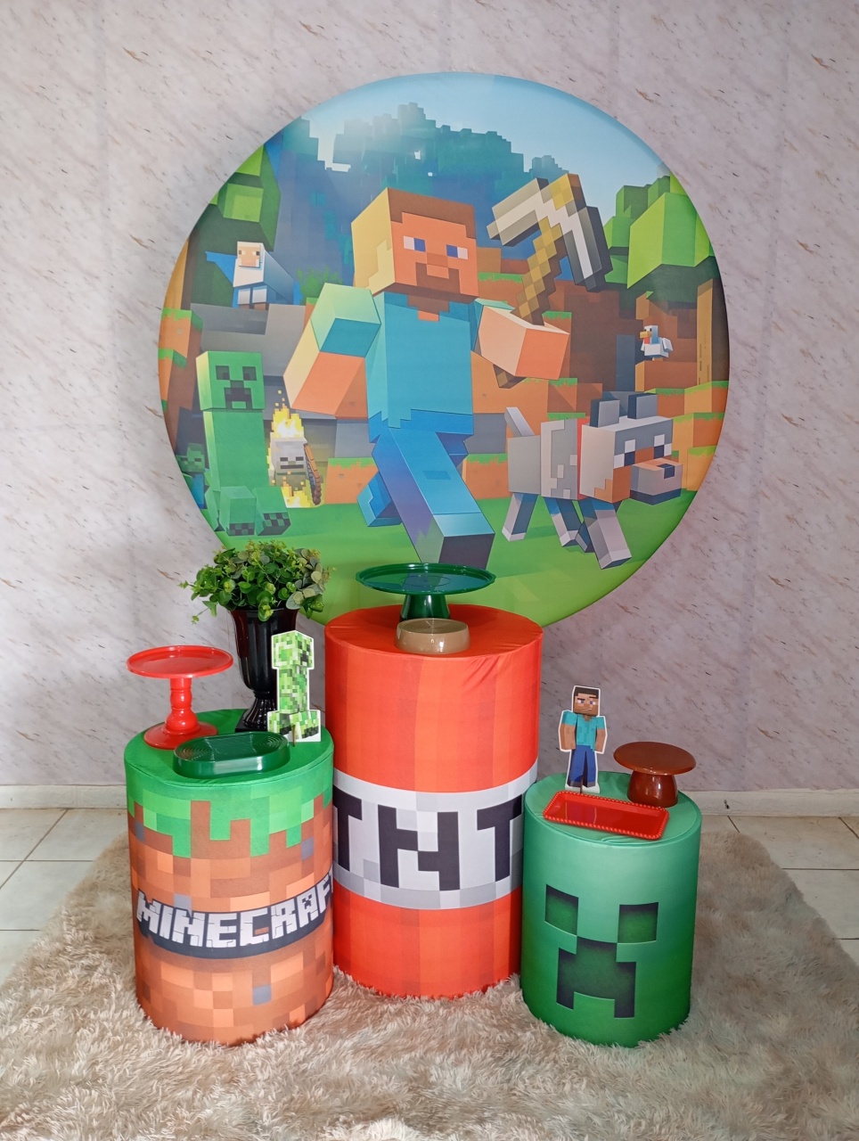 Kit Prata Minecraft Ii - Greicy Art´S Decor
