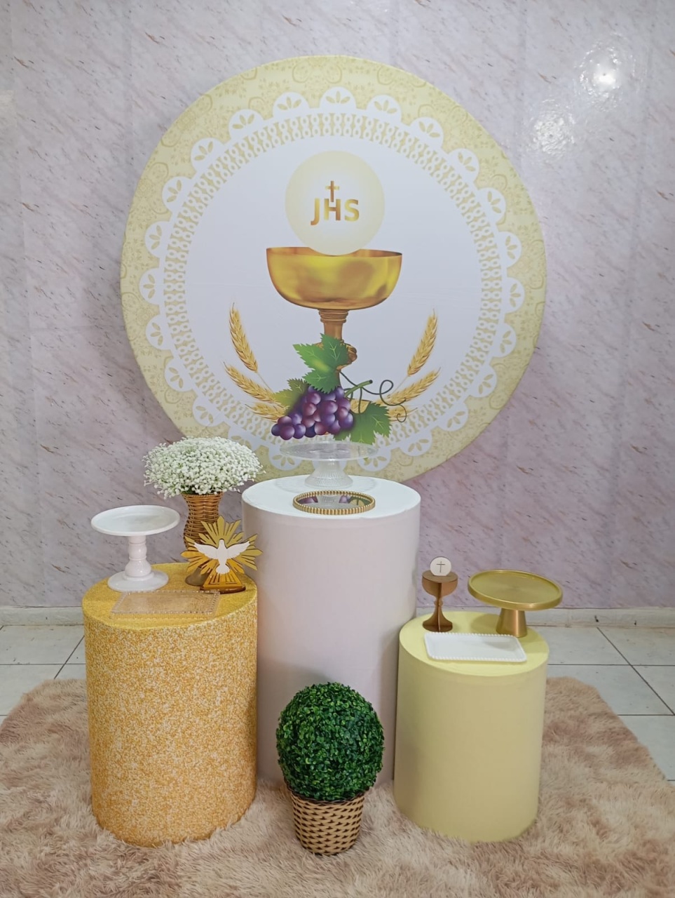 Kit Prata 1° Eucaristia III - Greicy Art´s Decor