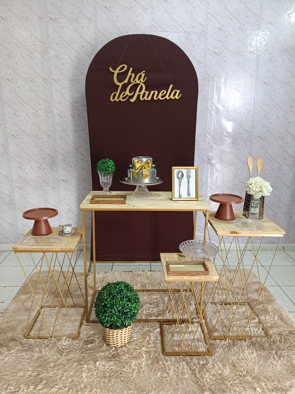 Kit Ouro Chá de Panela Marrom - Greicy Art´S Decor