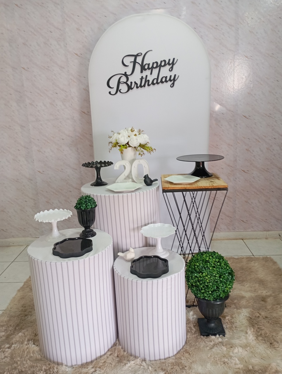 Kit Ouro Branco E Preto - Greicy Art´S Decor