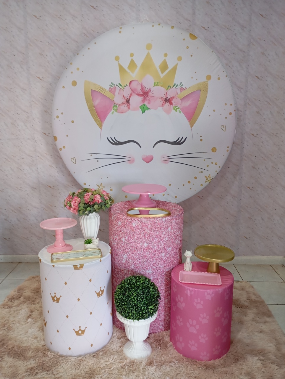 Kit Prata Gatinha - Greicy Art´S Decor