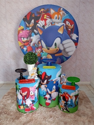 Kit Prata Sonic E Sua Turma - Greicy Art´S Decor