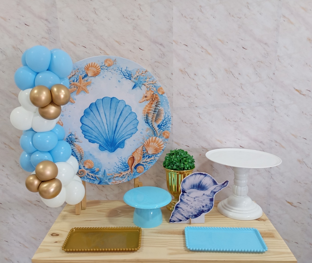 Mini Kit de Mesa Ocean (Fundo Do Mar) - Greicy Art´s Decor