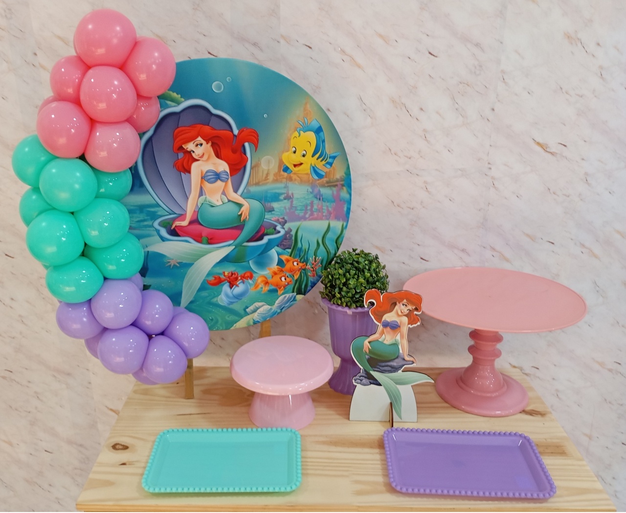 Mini Kit de Mesa Ariel (A Pequena Sereia) - Greicy Art´s Decor