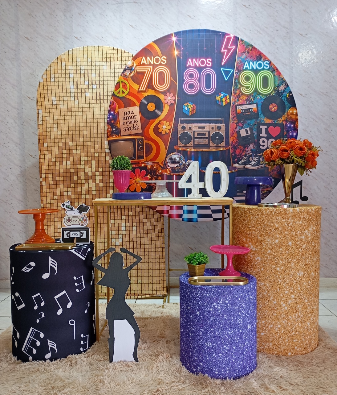Kit Diamante Anos 70'80'90'S - Greicy Art´s Decor