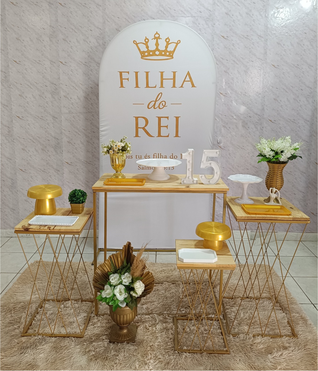 Kit Ouro Filha Do Rei - Greicy Art´s Decor