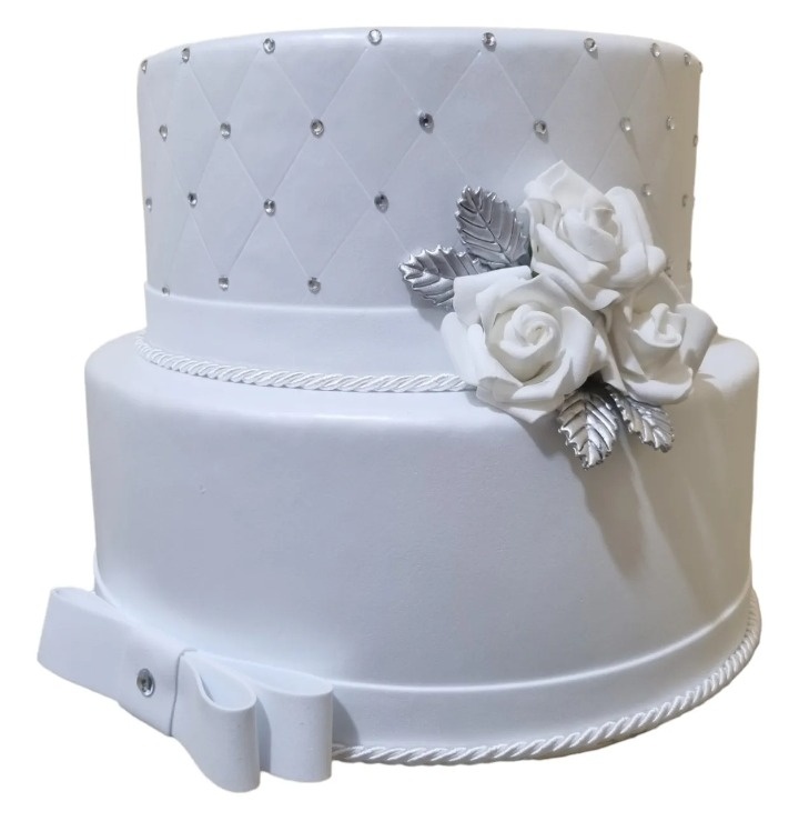 Bolo Fake Casamento/Bodas - Greicy Art´s Decor