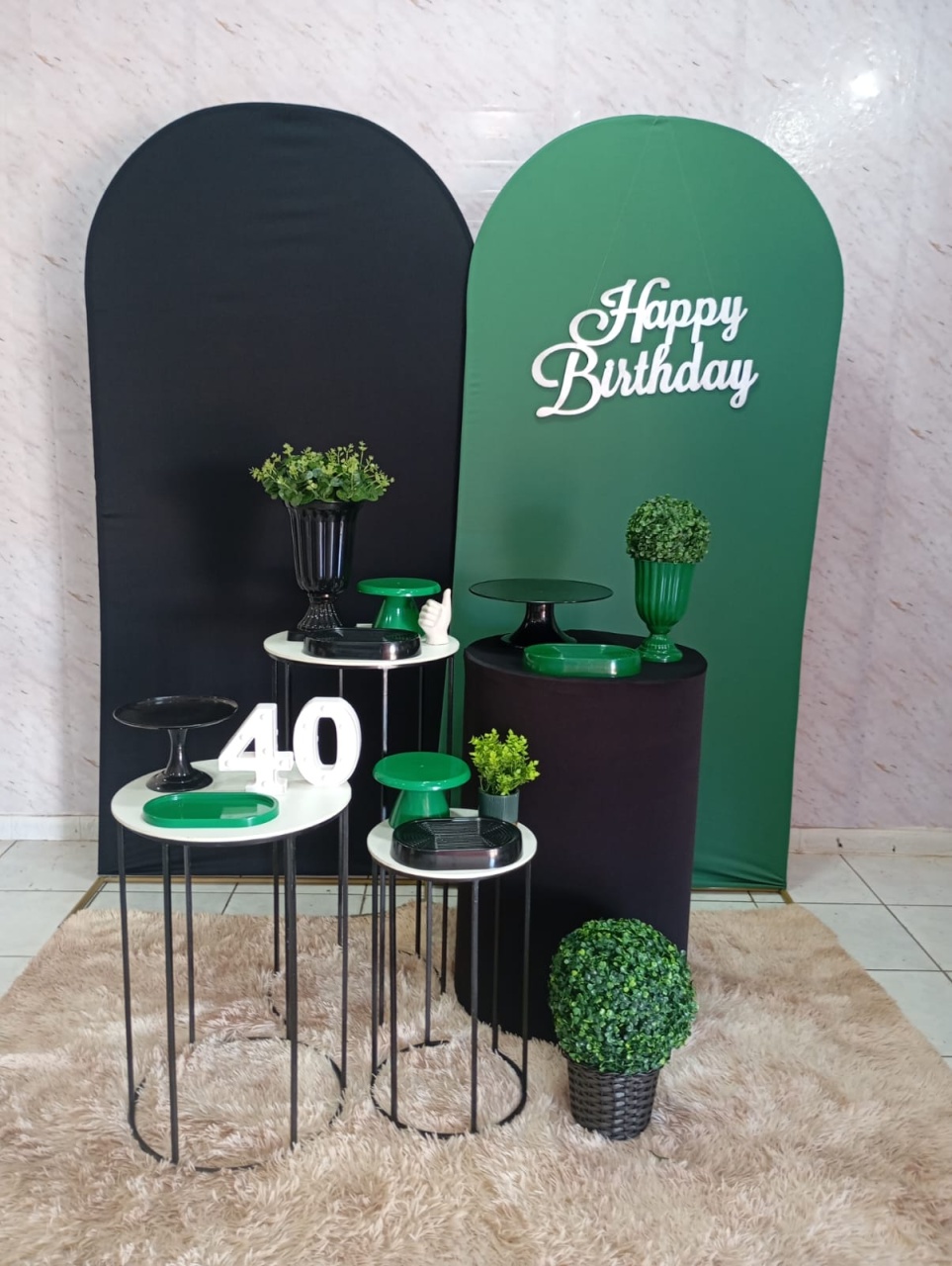Kit Diamante Verde/Preto - Greicy Art´s Decor