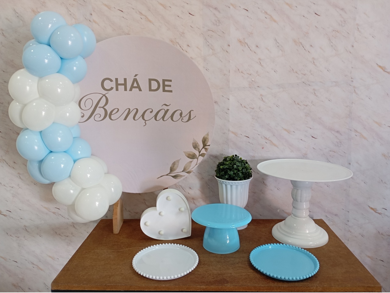Mini Kit de Mesa Chá de Bençãos Menino - Greicy Art´s Decor