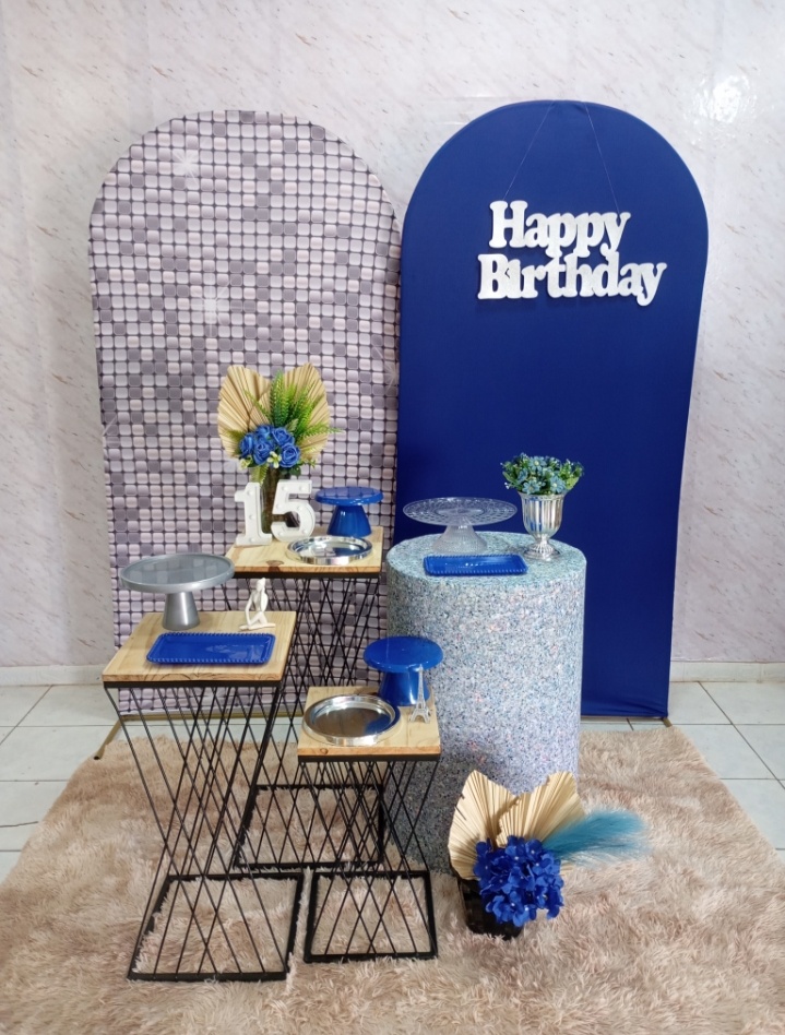 Kit Diamante Azul/Prata - Greicy Art´s Decor