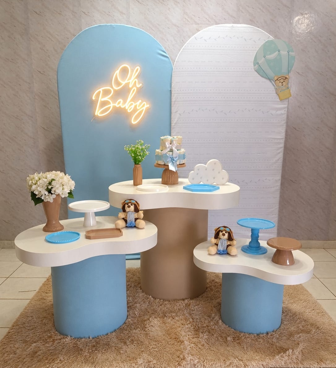 Composição Chá de Bebê Urso Baloeiro - Greicy Art´s Decor
