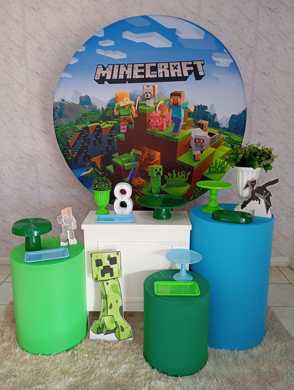Kit Ouro Minecrafet - Greicy Art´S Decor
