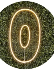 Número O Led Para Painel Ou Chão  - Greicy Art´s Decor