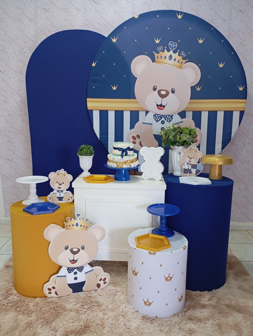 Kit Diamante Ursinho Príncipe Azul - Greicy Art´S Decor