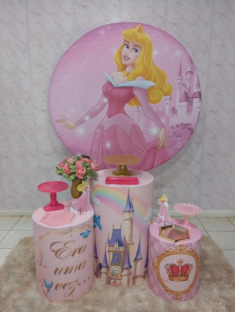 Kit Prata Bela Adormecida Aurora - Greicy Art´s Decor