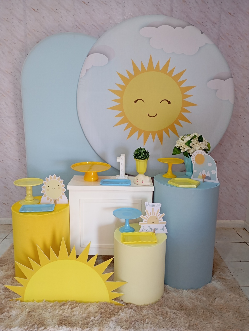 Kit Diamante 1° Volta Ao Sol Menino - Greicy Art´s Decor