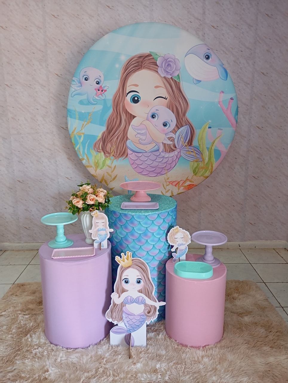 Kit Prata Sereia - Greicy Art´s Decor