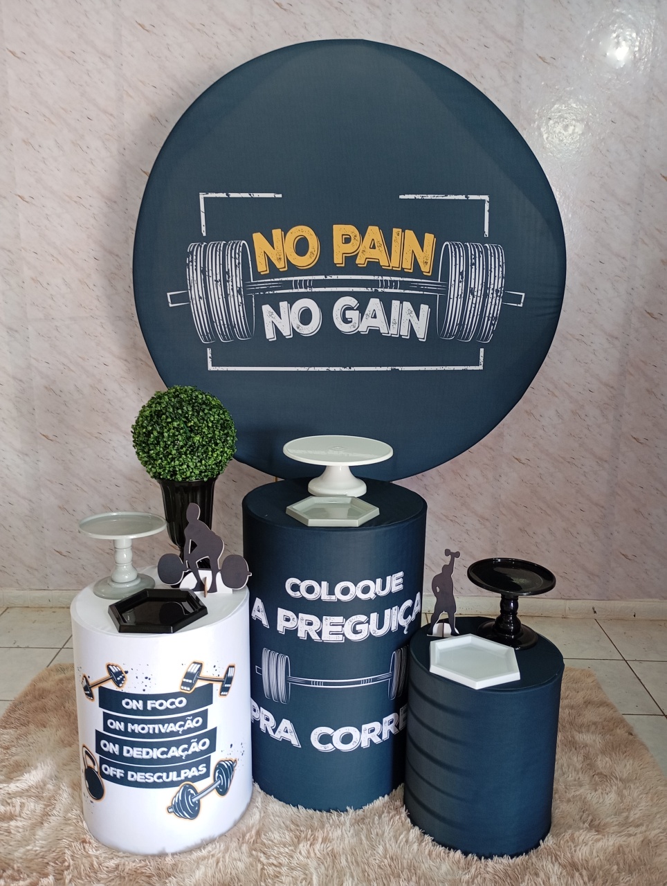 Kit Prata Academia/ Musculação - Greicy Art´s Decor