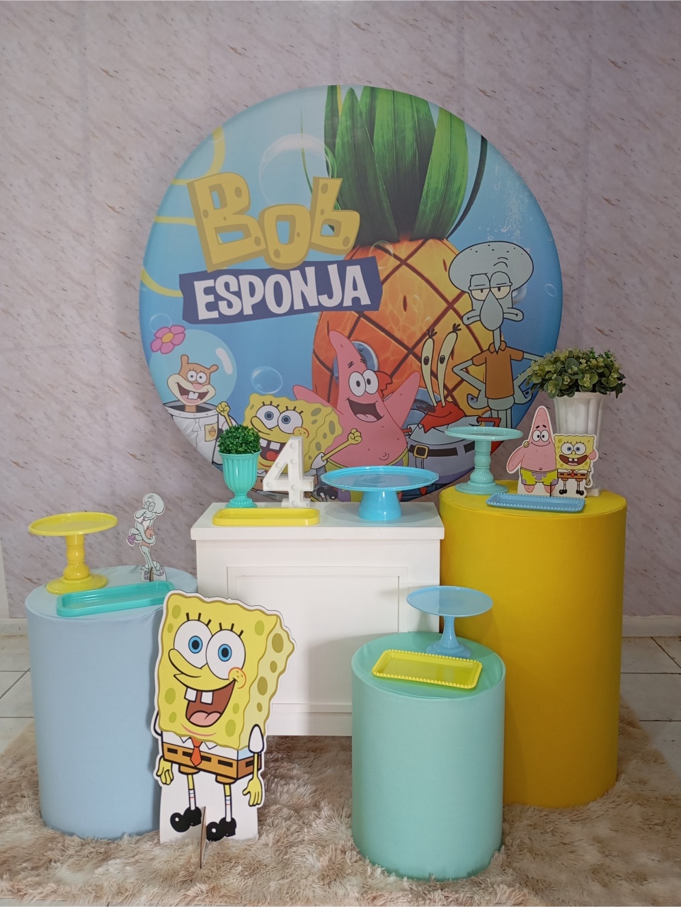Kit Ouro Bob Esponja  - Greicy Art´S Decor