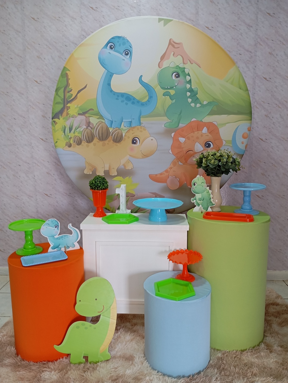 Kit Ouro Dino Baby - Greicy Art´s Decor