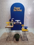 Kit Prata Azul Escuro / Amarelo - imagem 1