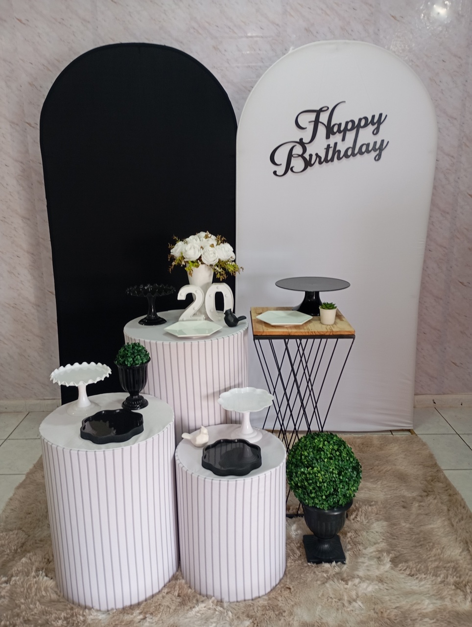 Kit Diamante Branco E Preto - Greicy Art´S Decor