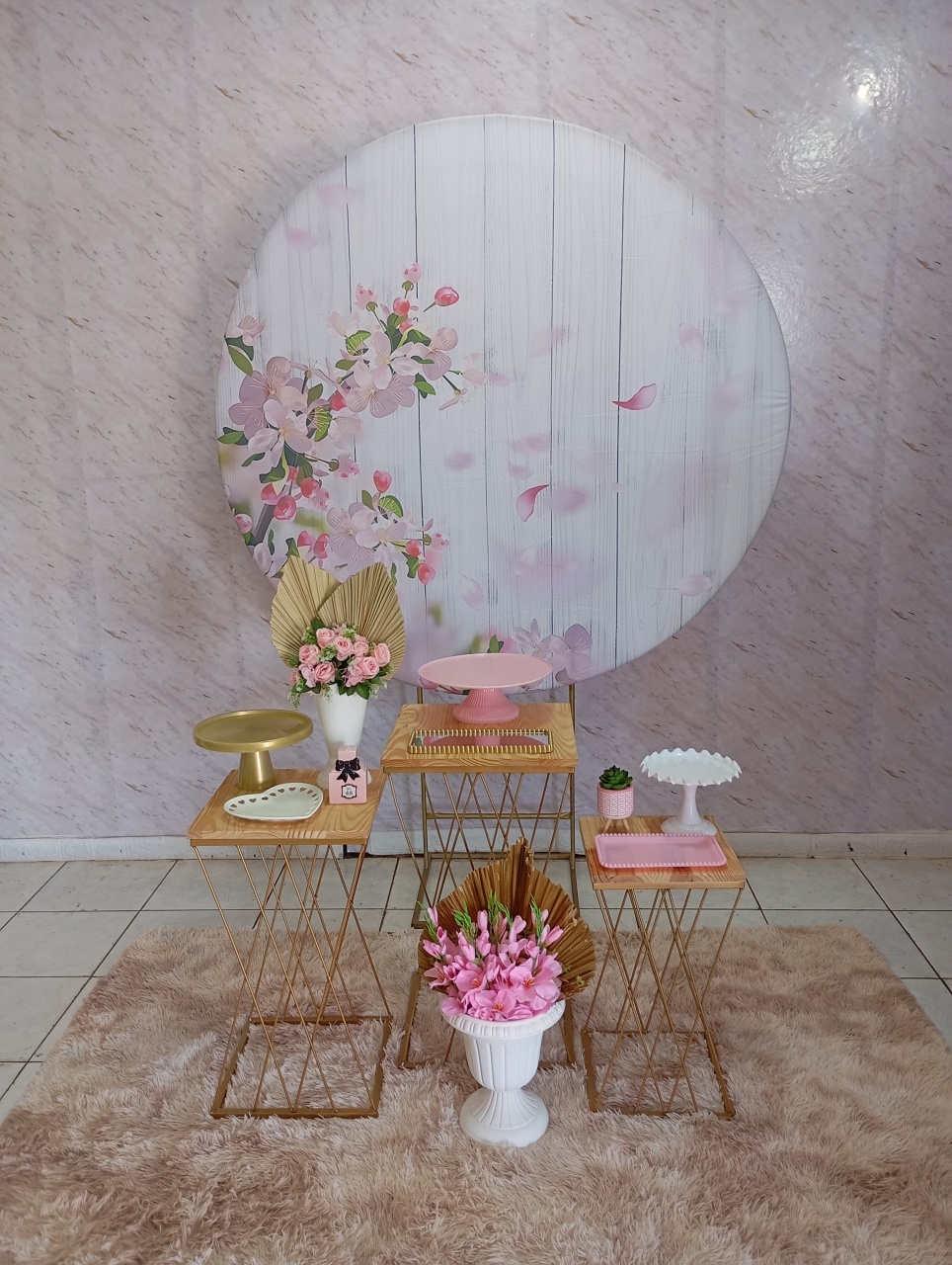 Kit Prata Floral Ripado - Greicy Art´s Decor